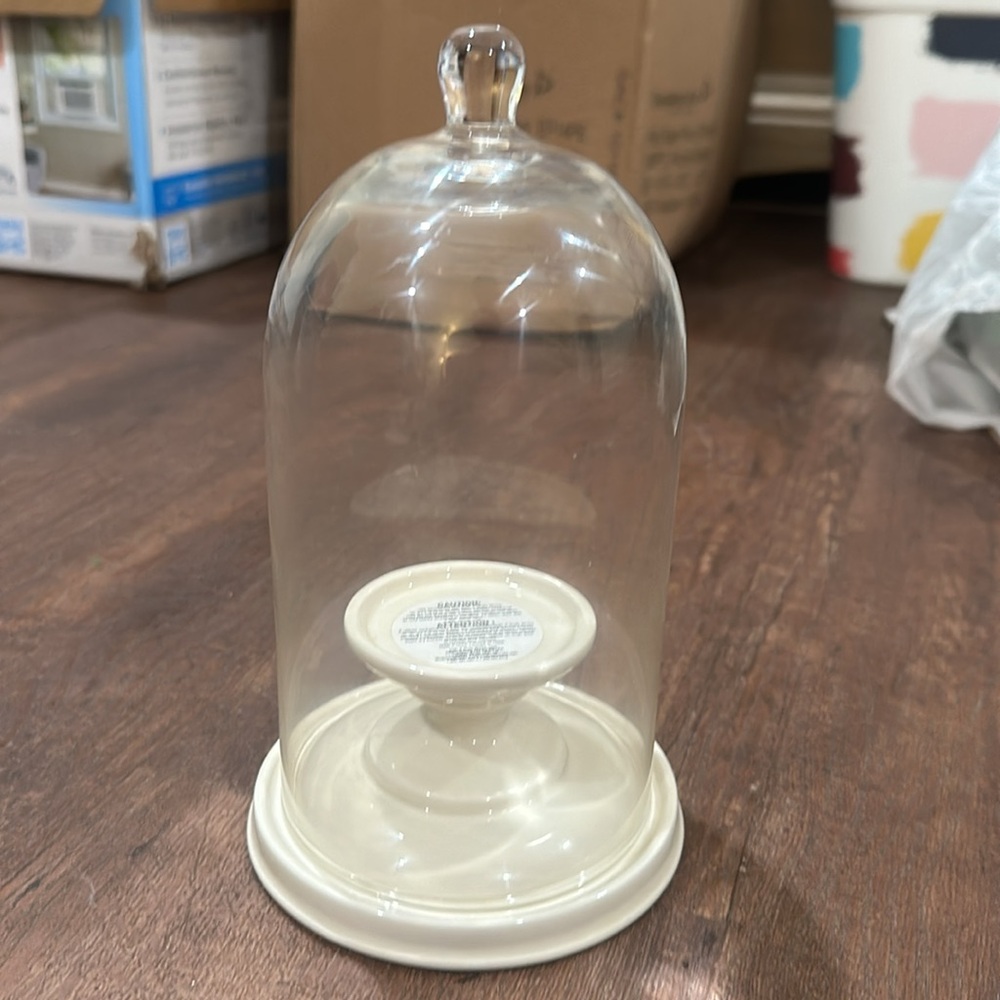 Bath&Body Works cream colored cloche glass mini 1.3oz candle luminary - Picture 4 of 8